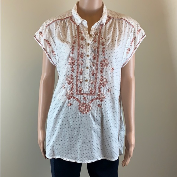 Maeve embroidered Riley cotton top Size S - Picture 4 of 7
